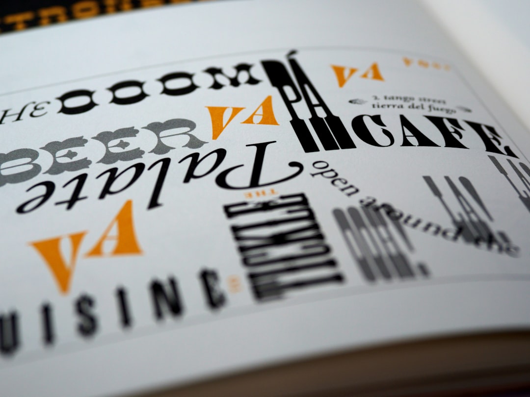 Planches éditoriales autour de la typographie et de la création